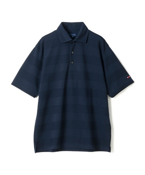 TRANS CONTINENTS【ビジネス対応可】リンクスボーダーポロシャツ ホワイト/ネイビー（ポロシャツ）｜TRANS CONTINENTS（トランスコンチネンツ） 7,590円