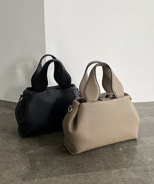 CAPRICIEUX LE'MAGE(カプリシューレマージュ)の「ラウンドミニボストンバッグ(ショルダーバッグ・レディース・ベージュ/ブラック・FREE)」の19枚目の写真