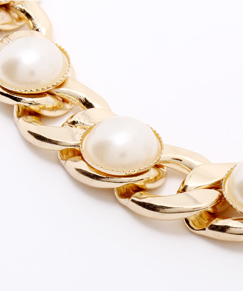 WEGO（ウィゴー）の「WEGO/パールチェーンネックレス（ネックレス・レディース・ゴールド・FREE）」の3枚目の写真