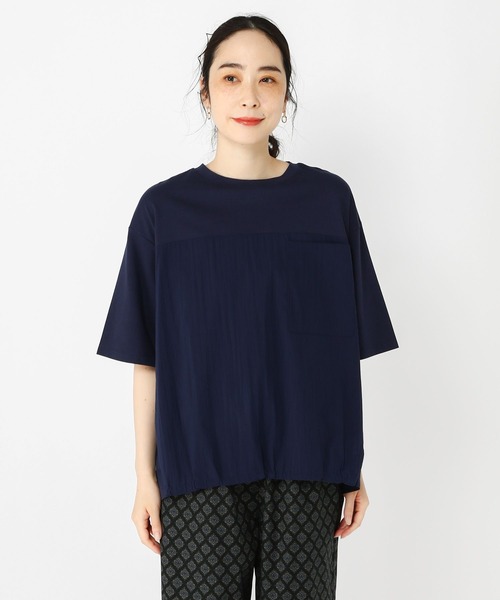 スタディオクリップ　みんなのリクエスト　ジャケット　ブラック セール】ビッグポケットドロストTシャツ（Tシャツ/カットソー