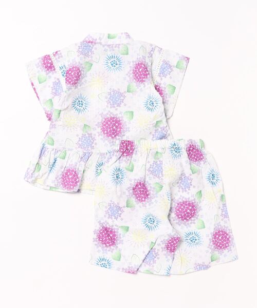 kladskap（クレードスコープ）の「紫陽花柄甚平（浴衣・キッズ・オフホワイト/ネイビー・L/S/M）」の18枚目の写真