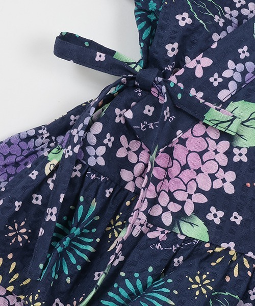 kladskap（クレードスコープ）の「紫陽花柄甚平（浴衣・キッズ・オフホワイト/ネイビー・L/S/M）」の10枚目の写真