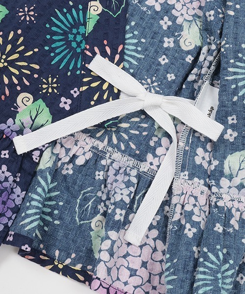 kladskap（クレードスコープ）の「紫陽花柄甚平（浴衣・キッズ・オフホワイト/ネイビー・L/S/M）」の11枚目の写真