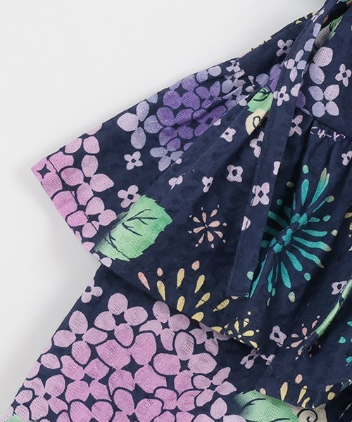 kladskap（クレードスコープ）の「紫陽花柄甚平（浴衣・キッズ・オフホワイト/ネイビー・L/S/M）」の12枚目の写真