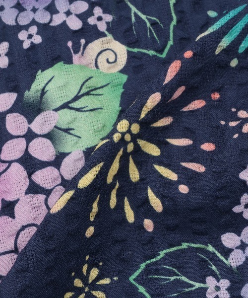 kladskap（クレードスコープ）の「紫陽花柄甚平（浴衣・キッズ・オフホワイト/ネイビー・L/S/M）」の15枚目の写真