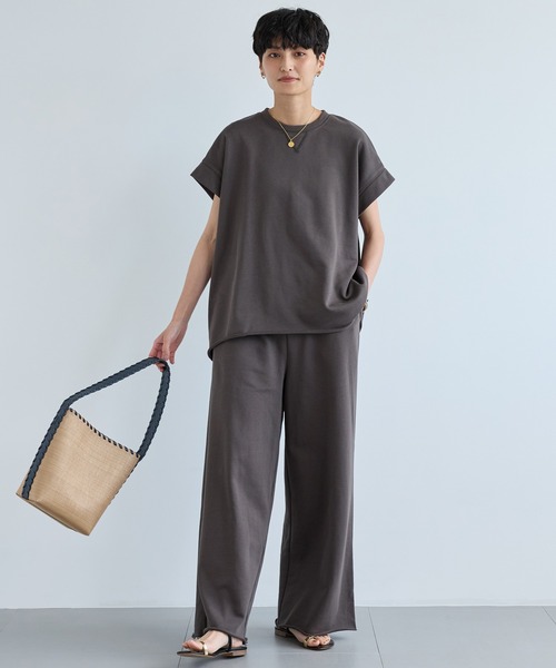 バンヤードストーム　ヨーク切替スウェットプルオーバー　白灰