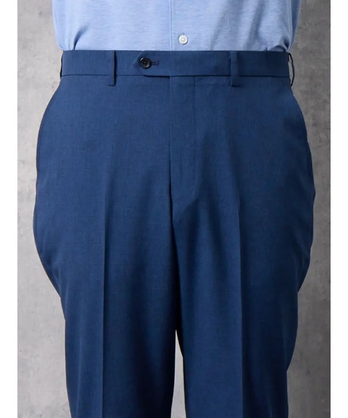 Perfect Suit FActory（パーフェクトスーツファクトリー）の「GOODBIZ　ノータックスラックス　グレンチェック　グレー/ネイビー（スラックス・メンズ・ネイビー/チャコールグレー・76/82/85/88/91/79/94/73）」の8枚目の写真