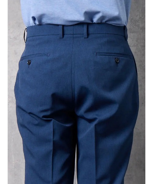 Perfect Suit FActory（パーフェクトスーツファクトリー）の「GOODBIZ　ノータックスラックス　グレンチェック　グレー/ネイビー（スラックス・メンズ・ネイビー/チャコールグレー・76/82/85/88/91/79/94/73）」の6枚目の写真