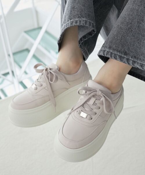 MAJESTIC LEGON（マジェスティックレゴン）の「プレート厚底スニーカー（スニーカー・レディース・オフホワイト/ピンク/グレー系その他・MEDIUM/SMALL/LARGE）」の8枚目の写真