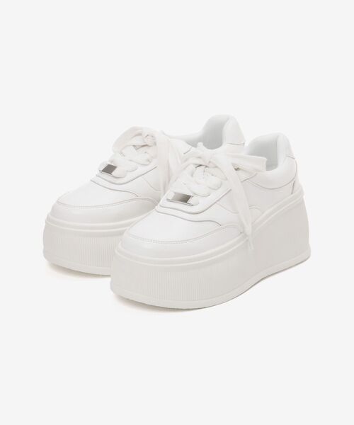 MAJESTIC LEGON（マジェスティックレゴン）の「プレート厚底スニーカー（スニーカー・レディース・オフホワイト/ピンク/グレー系その他・MEDIUM/SMALL/LARGE）」の13枚目の写真