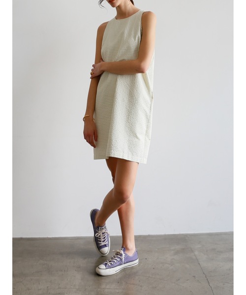 Katrin TOKYO(カトリーントーキョー)の「box mini onepiece(ワンピース・レディース・チャコールグレー/ホワイト系その他/ピンク系その他・FREE/XS)」の2枚目の写真