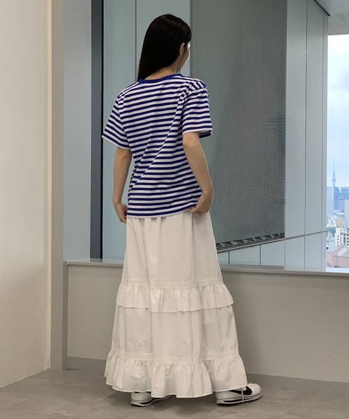 ALAND（エーランド）の「【UNISEX】ALAND／AロゴボーダーT（Tシャツ/カットソー・レディース・ブルー/ブラック/ピンク・MEDIUM/SMALL）」の21枚目の写真