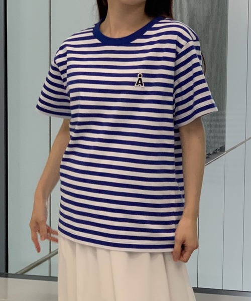 ALOUND Tシャツ ボーダー　アラウンド　alound tシャツ ALAND tシャツ 「UNISEX」ALAND／AロゴボーダーT レディース メンズ