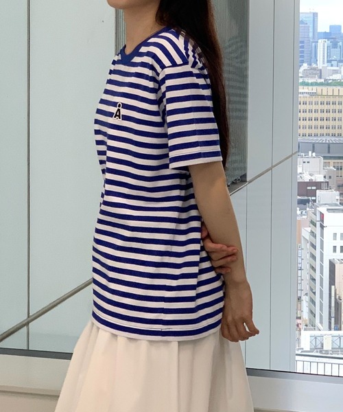 ALOUND Tシャツ ボーダー　アラウンド　alound tシャツ ALAND tシャツ 「UNISEX」ALAND／AロゴボーダーT レディース メンズ