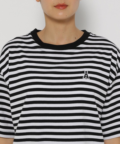 ALOUND Tシャツ ボーダー　アラウンド　alound tシャツ ALAND tシャツ 「UNISEX」ALAND／AロゴボーダーT レディース