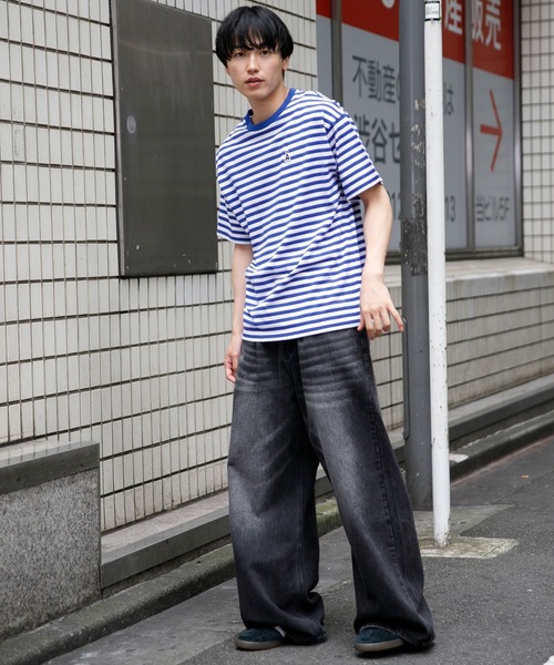 ALAND（エーランド）の「【UNISEX】ALAND／AロゴボーダーT（Tシャツ/カットソー・レディース・ブルー/ブラック/ピンク・MEDIUM/SMALL）」の15枚目の写真