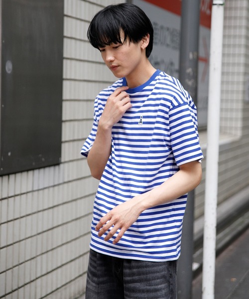 ALAND（エーランド）の「【UNISEX】ALAND／AロゴボーダーT（Tシャツ/カットソー・レディース・ブルー/ブラック/ピンク・MEDIUM/SMALL）」の18枚目の写真