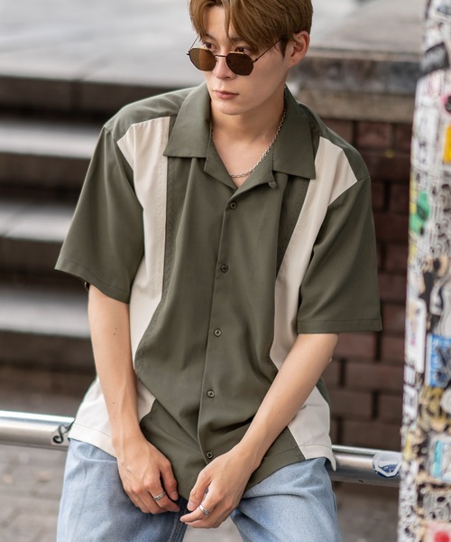 SIDEWAY STANCE(サイドウェイスタンス)の「ストレッチ バイパターン 半袖シャツ(シャツ/ブラウス・メンズ・ブラック/ホワイト/ブラウン・MEDIUM/LARGE/X-LARGE)」の3枚目の写真