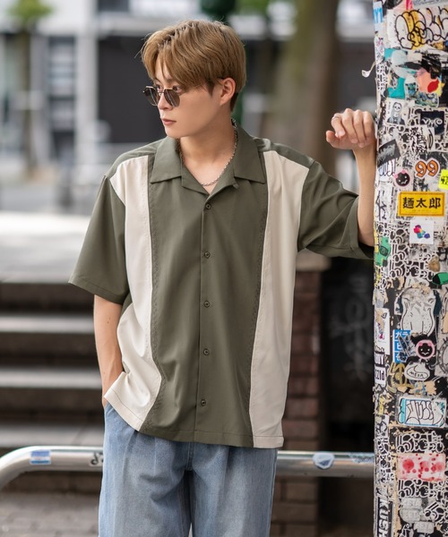 SIDEWAY STANCE(サイドウェイスタンス)の「ストレッチ バイパターン 半袖シャツ(シャツ/ブラウス・メンズ・ブラック/ホワイト/ブラウン・MEDIUM/LARGE/X-LARGE)」の11枚目の写真