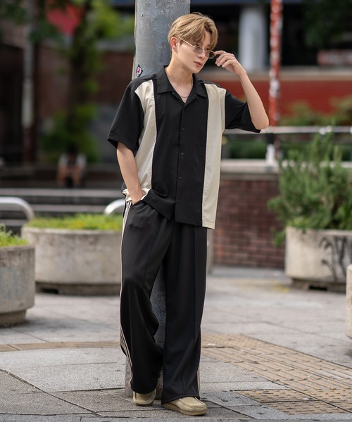 SIDEWAY STANCE(サイドウェイスタンス)の「ストレッチ バイパターン 半袖シャツ(シャツ/ブラウス・メンズ・ブラック/ホワイト/ブラウン・MEDIUM/LARGE/X-LARGE)」の10枚目の写真