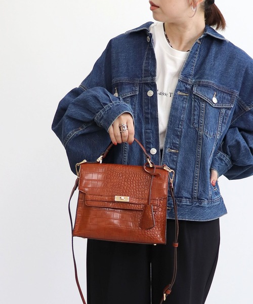 MIAN （ミアン）の「トップハンドル2wayショルダーバッグ（ショルダーバッグ・レディース・ベージュ/ブラウン/ブラック/グリーン・FREE）」の3枚目の写真