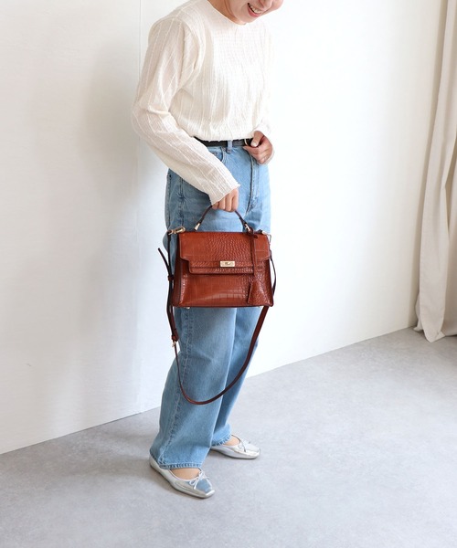 MIAN （ミアン）の「トップハンドル2wayショルダーバッグ（ショルダーバッグ・レディース・ベージュ/ブラウン/ブラック/グリーン・FREE）」の17枚目の写真