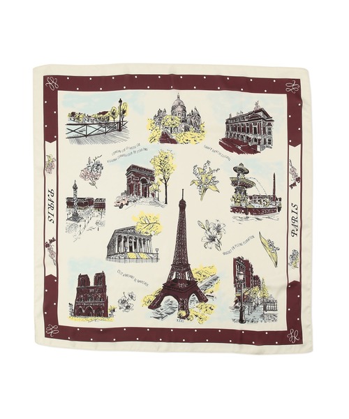 ROPE' PICNIC（ロペピクニック）の「PARIS cityscape スカーフ（バンダナ/スカーフ・レディース・ネイビー/ブラウン・FREE）」の3枚目の写真