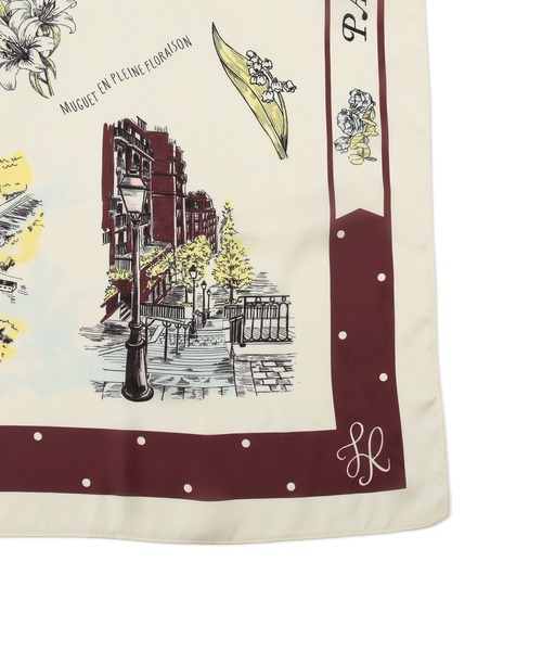 ROPE' PICNIC（ロペピクニック）の「PARIS cityscape スカーフ（バンダナ/スカーフ・レディース・ネイビー/ブラウン・FREE）」の4枚目の写真
