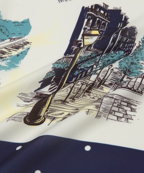 ROPE' PICNIC（ロペピクニック）の「PARIS cityscape スカーフ（バンダナ/スカーフ・レディース・ネイビー/ブラウン・FREE）」の7枚目の写真