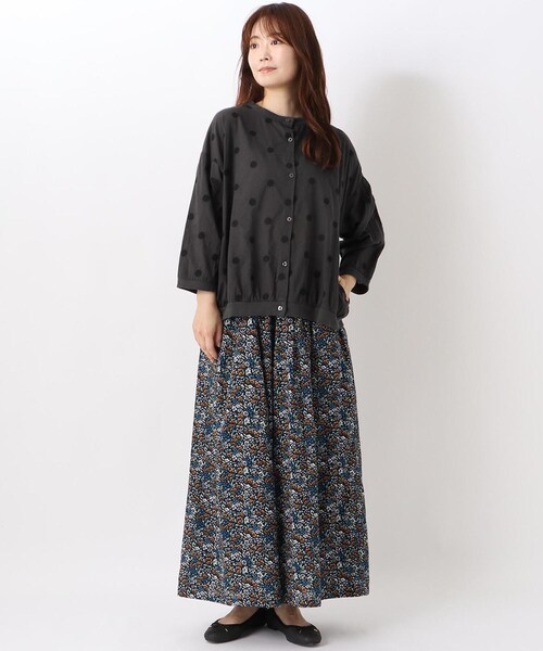 one'sterrace（ワンズテラス）の「ドット刺繍 前開きブラウス（シャツ/ブラウス・レディース・アイボリー系8/グレー系その他7・02）」の14枚目の写真