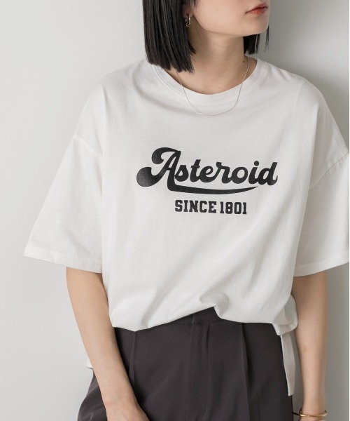 ad thie(アドティエ)の「ロゴプリント ベーシックTシャツ(Tシャツ/カットソー・レディース・ブラック/ブルーグレー/オフホワイト/モカ・FREE)」の8枚目の写真