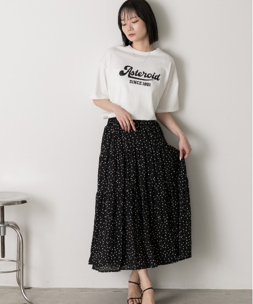 ad thie(アドティエ)の「ロゴプリント ベーシックTシャツ(Tシャツ/カットソー・レディース・ブラック/ブルーグレー/オフホワイト/モカ・FREE)」の11枚目の写真