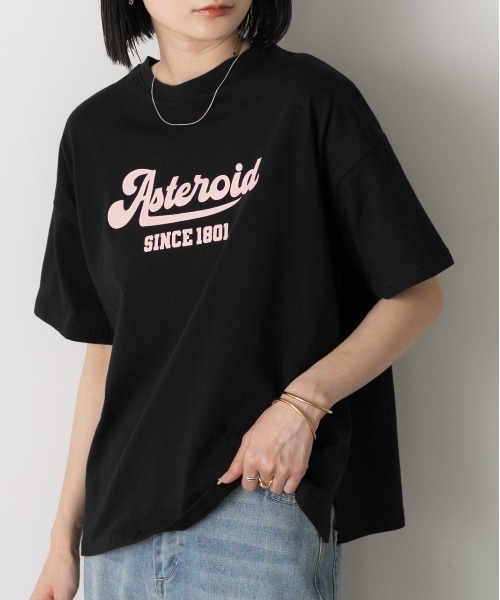 ad thie(アドティエ)の「ロゴプリント ベーシックTシャツ(Tシャツ/カットソー・レディース・ブラック/ブルーグレー/オフホワイト/モカ・FREE)」の14枚目の写真
