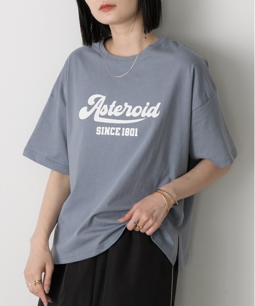 ad thie(アドティエ)の「ロゴプリント ベーシックTシャツ(Tシャツ/カットソー・レディース・ブラック/ブルーグレー/オフホワイト/モカ・FREE)」の20枚目の写真