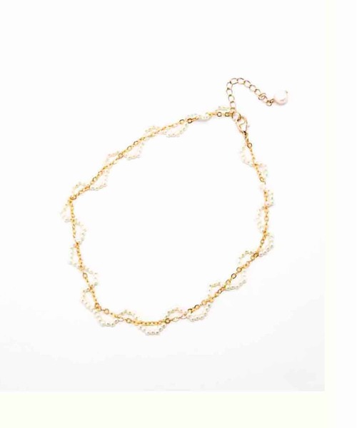 Casselini(キャセリーニ)の「Casselini(キャセリーニ)チェーンなみなみネックレス(ネックレス・レディース・ホワイト/シルバー/クリア・FREE)」の7枚目の写真