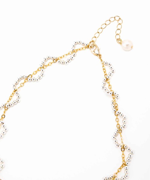 Casselini(キャセリーニ)の「Casselini(キャセリーニ)チェーンなみなみネックレス(ネックレス・レディース・ホワイト/シルバー/クリア・FREE)」の11枚目の写真