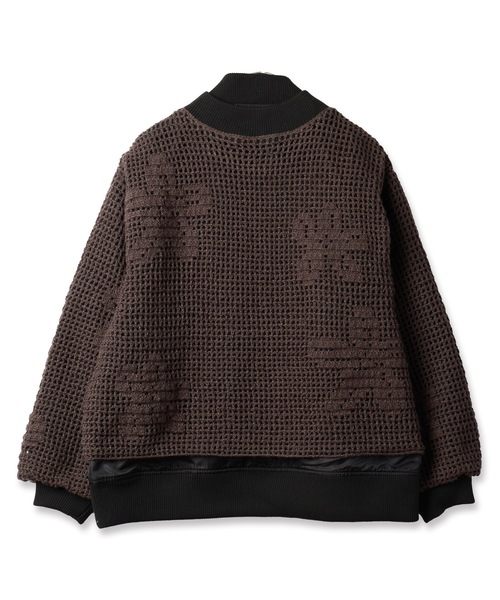 amok(アモク)の「KNIT DOCKING MA-1(MA-1・メンズ・ブラック/カーキ・S/M)」の9枚目の写真