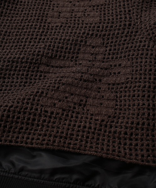 amok(アモク)の「KNIT DOCKING MA-1(MA-1・メンズ・ブラック/カーキ・S/M)」の4枚目の写真