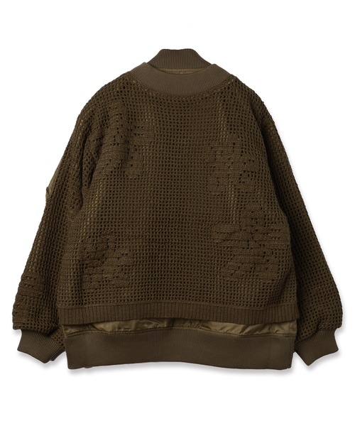 amok(アモク)の「KNIT DOCKING MA-1(MA-1・メンズ・ブラック/カーキ・S/M)」の14枚目の写真
