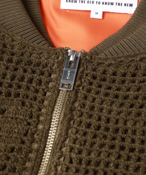 amok(アモク)の「KNIT DOCKING MA-1(MA-1・メンズ・ブラック/カーキ・S/M)」の18枚目の写真