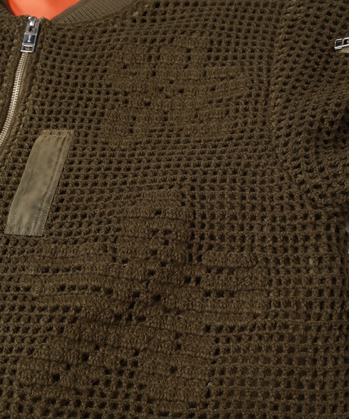 amok(アモク)の「KNIT DOCKING MA-1(MA-1・メンズ・ブラック/カーキ・S/M)」の19枚目の写真