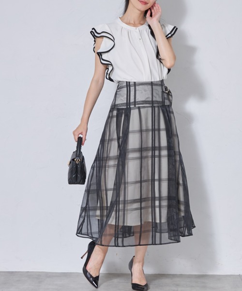 tocco closet(トッコ クローゼット)の「【ZOZO限定】フリルスリーブバイカラーブラウス(シャツ/ブラウス・レディース・ベージュ/オフホワイト/ブラック・M)」の22枚目の写真