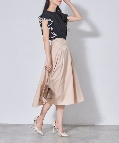 tocco closet(トッコ クローゼット)の「【ZOZO限定】フリルスリーブバイカラーブラウス(シャツ/ブラウス・レディース・ベージュ/オフホワイト/ブラック・M)」の12枚目の写真