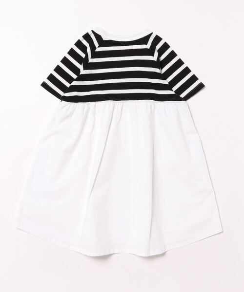 maarook(マルーク)の「モノトーンボーダー×ダンプワンピース(ワンピース・キッズ・ブラック・110cm/120cm)」の2枚目の写真