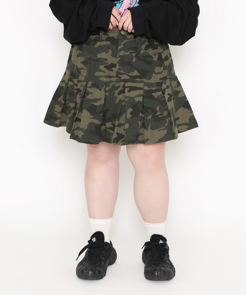 PUNYUS（プニュズ）の「ミリタリープリーツヘムミニスカート（スカート・レディース・カーキ/その他1・3/2/1/4）」の7枚目の写真