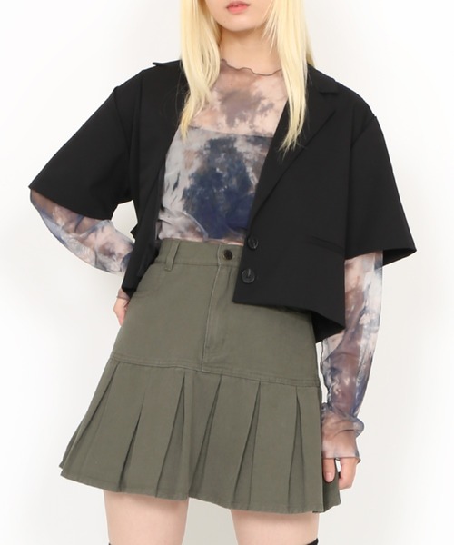 PUNYUS（プニュズ）の「ミリタリープリーツヘムミニスカート（スカート・レディース・カーキ/その他1・3/2/1/4）」の20枚目の写真