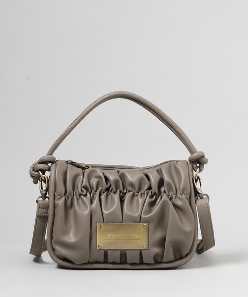 THE SHOP TK （ザ ショップ ティーケー ）の「【＠BAILA掲載】ギャザープレートFレザーBAG（ハンドバッグ・レディース・ブラック/ブラウン系その他・00）」の10枚目の写真