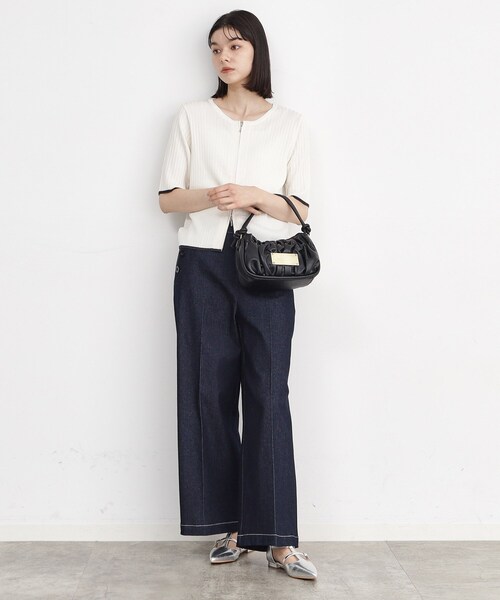 THE SHOP TK （ザ ショップ ティーケー ）の「【＠BAILA掲載】ギャザープレートFレザーBAG（ハンドバッグ・レディース・ブラック/ブラウン系その他・00）」の6枚目の写真