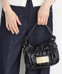 THE SHOP TK  | 【＠BAILA掲載】ギャザープレートFレザーBAG(ハンドバッグ)