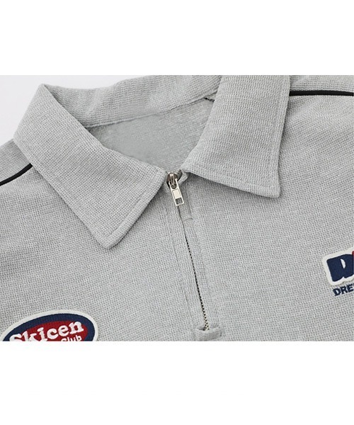 Courreges ✨美品✨ ハーフジップ 長袖 トップス ロゴ ワッペン 38 Courreges ✨美品✨ ハーフジップ 長袖 トップス ロゴ ワッペン 38